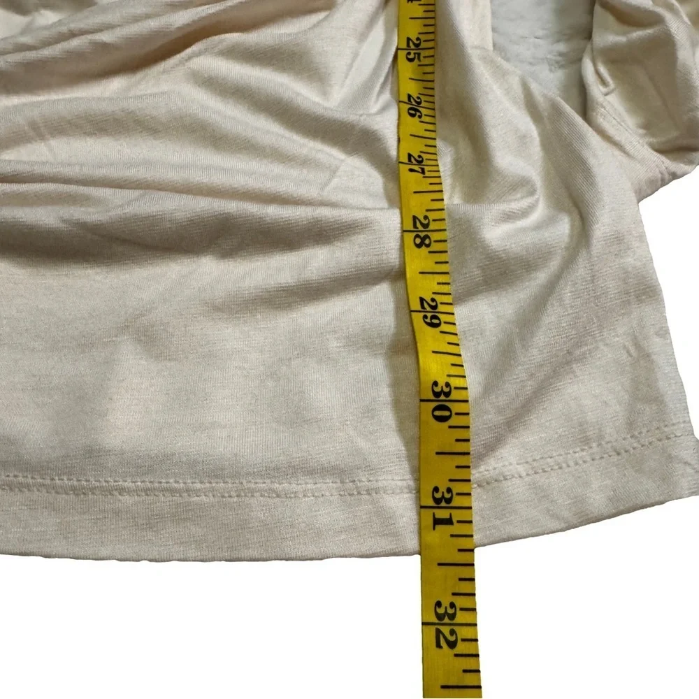 Newport News Cream Long Sleeve Top, Size Small Ruching on Sides and Sleeves NWOT - Picture 11 of 13